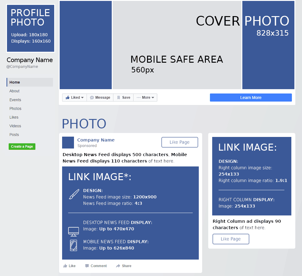 Facebook Cheat Sheet All Image Sizes Dimensions And Templates 2021 Dreamgrow